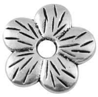 мънисто метал цвете 22x2 мм дупка 4.5 мм цвят сребро -5 броя