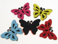 пеперуда 50х65 мм филц цветни -5 броя