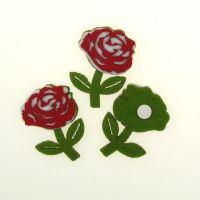 роза филц с лепка 30х45 мм листо -10 броя
