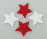 звезда филц 32x1 мм бяла и червена по 5 бр