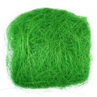 Трева за декорация - кокосова зелена светла - 50 грама