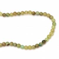 наниз мъниста полускъпоценен камък АХАТ напукан жълто-зелен топче 6 мм ±65 броя