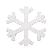 Снежинка фоам с брокат 47x2 мм -10 бр