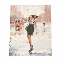 Картина за рисуване по номера 40x50 см -Жена в дъжда 