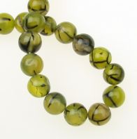наниз мъниста полускъпоценен камък АХАТ ДРАКОНОВИ ВЕНИ топче 8 мм ±48 броя
