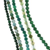 наниз мъниста полускъпоценен камък АХАТ зелен АСОРТЕ топче фасетирано 4 мм ±96 броя