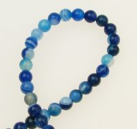 наниз мъниста полускъпоценен камък АХАТ ИВИЧЕСТ небесно синьо топче 4 мм ±96 броя