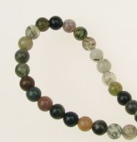 наниз мъниста полускъпоценен камък АХАТ ИНДИЙСКИ топче 4 мм дупка 0.8 мм ±99 броя