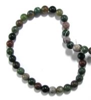 наниз мъниста полускъпоценен камък АХАТ ИНДИЙСКИ топче 8 мм ±50 броя