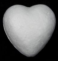 Фигурка стиропор сърце 50 х 50 х 27 мм. за декориране - 10 броя