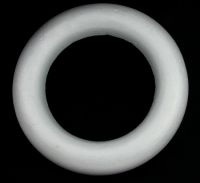 Фигурка стиропор кръг 340 мм. обла и плоска страна за декориране - 1 брой