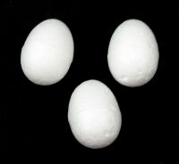 Фигурка стиропор яйце 25 x 18 мм. за декориране - 50 броя