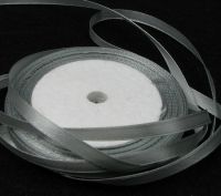 ширит Сатен 6 мм сребро -22 метра