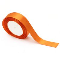 лента сатен 25 мм оранжев -22 метра