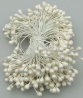 тичинки перлени двустранни 5x8x60 мм бели ±80 бр