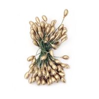 тичинки с тел двустранни 5x9x60 мм златни ±50 бр