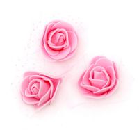 цвят роза 35 мм гума органза розова -10 броя