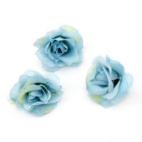 цвят роза 40 мм с пънче за монтаж синя - 10 броя