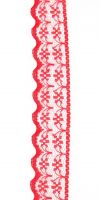 лента дантела 22 мм червена -1 метър