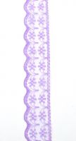 лента дантела 22 мм лилава -1 метър
