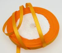 ширит Сатен 6 мм оранжев светъл -22 метра