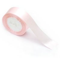 ширит сатен 37 мм розов бледо -22 метра