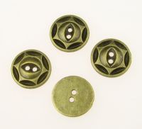 мънисто метал копче 16.5x2 мм дупка 2 мм цвят антик бронз -5 броя